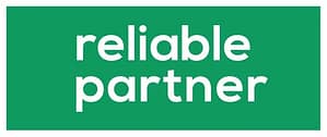 reliable partner logo green ekspedeerimine maanteevedu merevedu lennuvedu raudteevedu projektiveod edastamisteenus vastutuskindlustus Rahvusvaheline transport hea teada