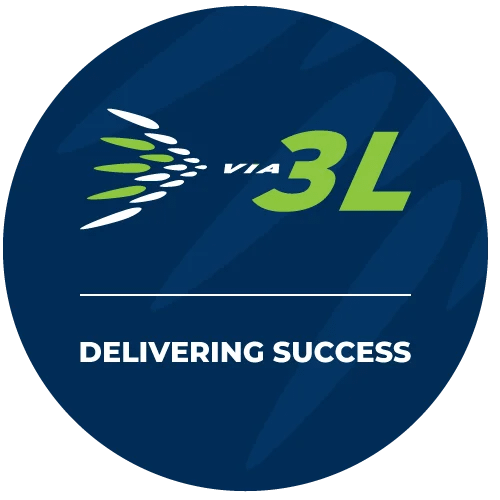 Via 3L delivering success Estonia Latvia Lithuania circle logo